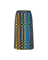 Marc Cain Harlequin Print Scuba Pencil Skirt
