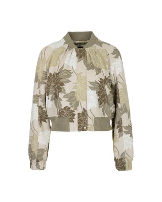 Marc Cain Floral Lurex Zip Jacket