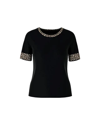 Marc Cain Leopard Trim Tee