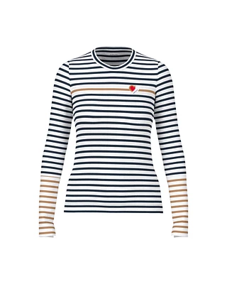 Marc Cain Striped Pattern Long Sleeve Top