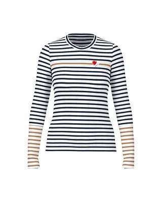 Marc Cain Striped Pattern Long Sleeve Top