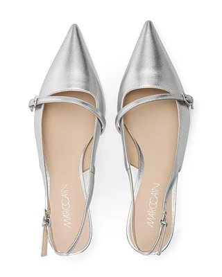 Marc Cain Silver Slingback Pumps