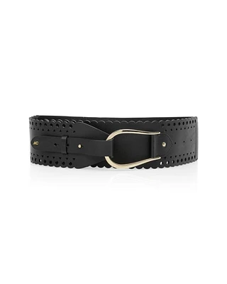 Marc Cain Perforated Pattern Leather Belt