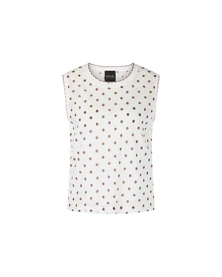Marc Cain Polka Dot  Sleeveless Knit Top