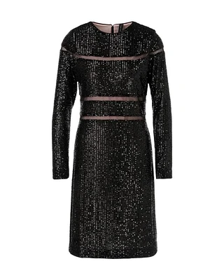 Marc Cain Sequin-Mesh Cut Outs Dress