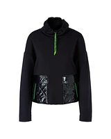 Marc Cain Shiny Quilt Pocket Sweatshirt