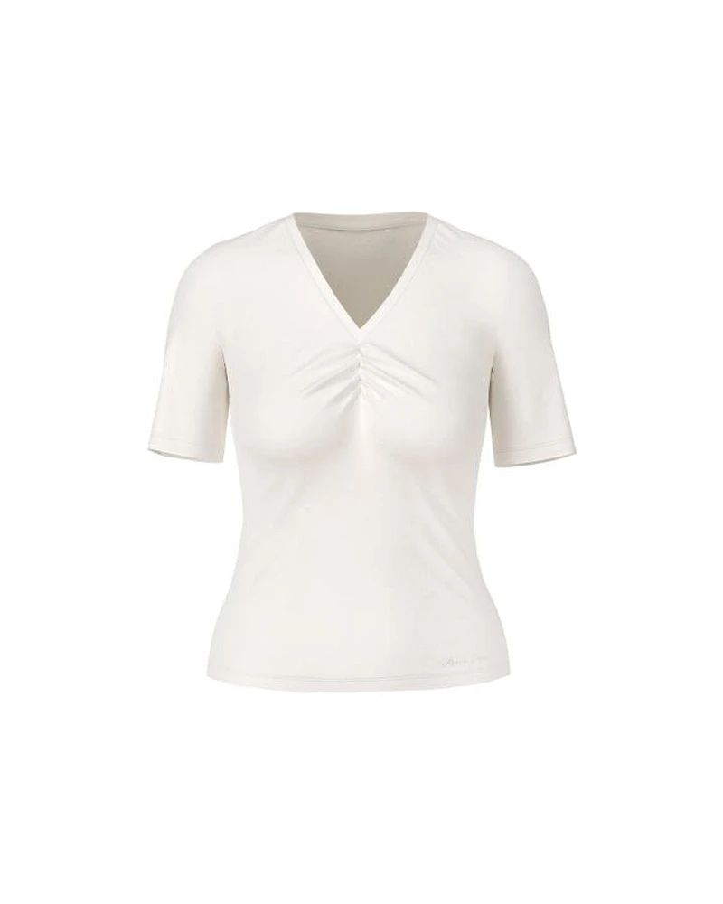Marc Cain Gathered Chest V-Neck Tee