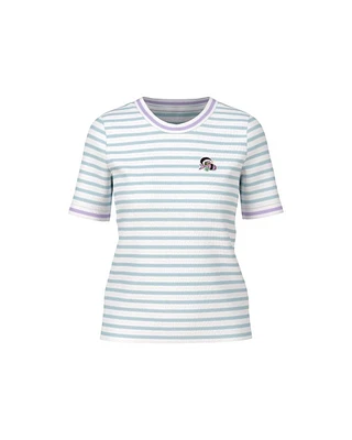 Marc Cain Sky Blue Stripe Cotton Tee