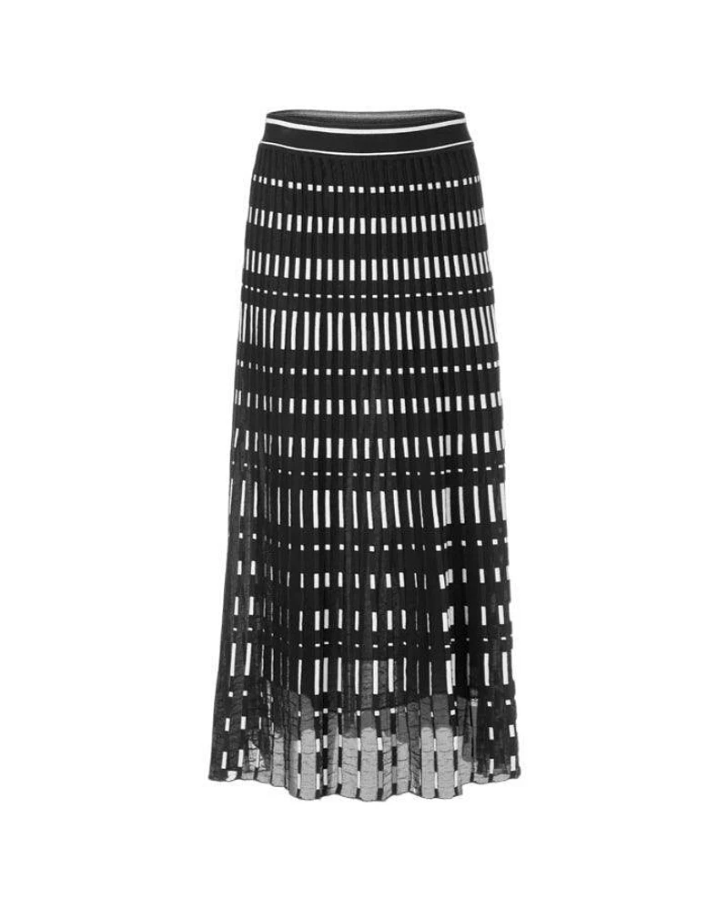 Marc Cain Striped Knit Skirt