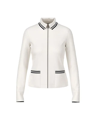 Marc Cain Stripe Trim Jersey Zip Jacket