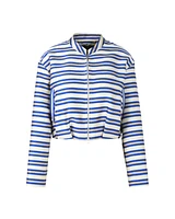 Marc Cain Taffeta Stripe Zip Jacket