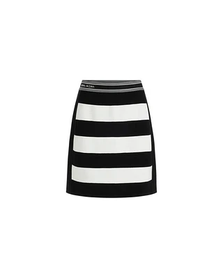 Marc Cain Wide Stripe Mini Skirt