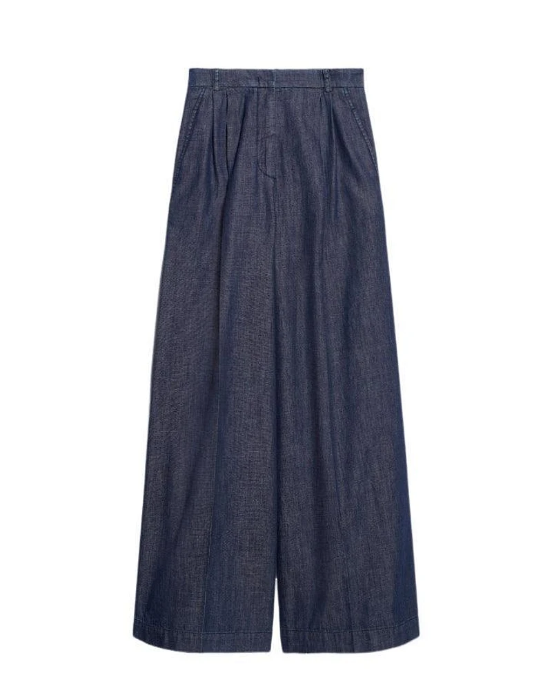 Max Mara Weekend Fuxia Pleated Denim Pant