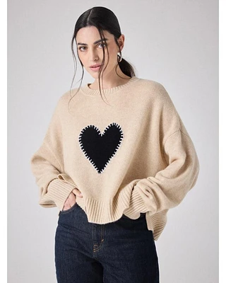 Notshy Cashmere Robbie Heart Pullover