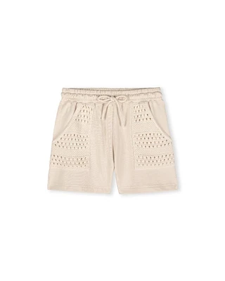 Rails Eddie Crochet Pocket Shorts Oat