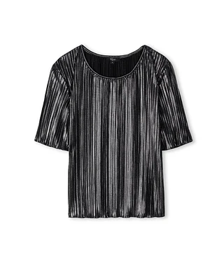 Rails Goldie Metallic Plisse Top