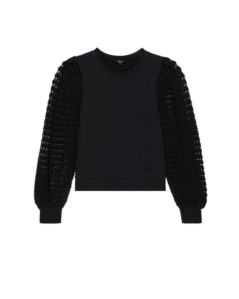 Rails Melody Lace Sleeve Sweatshirt