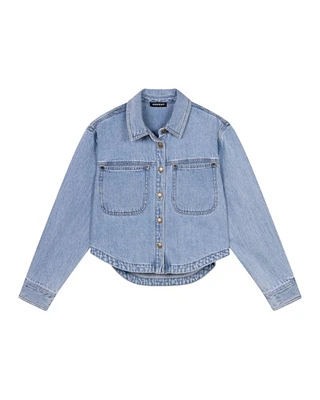 Repeat Cropped Denim Shacket