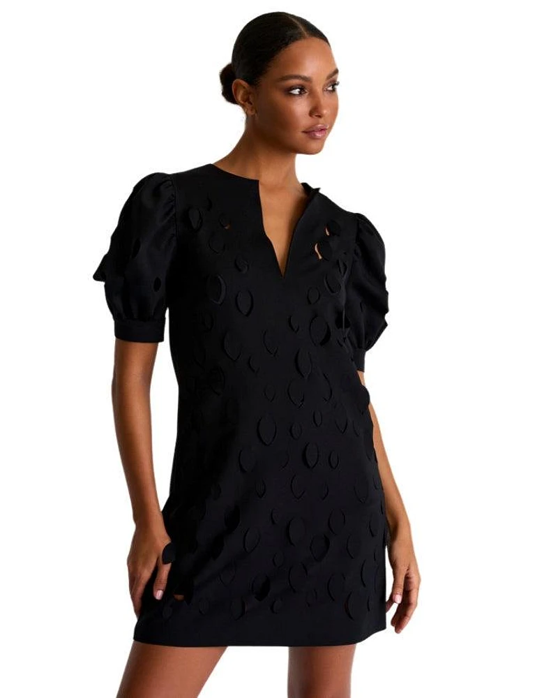 Shan Balloon Sleeve Dress With Cutouts
