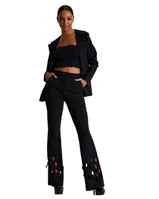 Shan Flared Pants With Cutouts