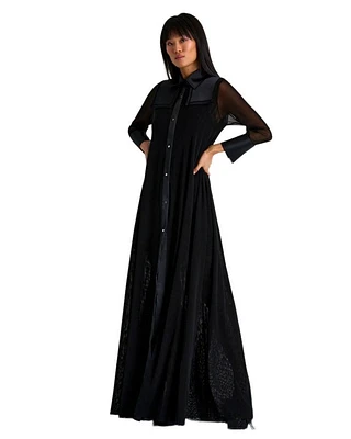 Shan Maxi Mesh Shirt Dress