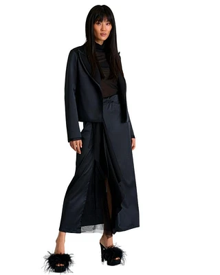 Shan Satin Midi Skirt