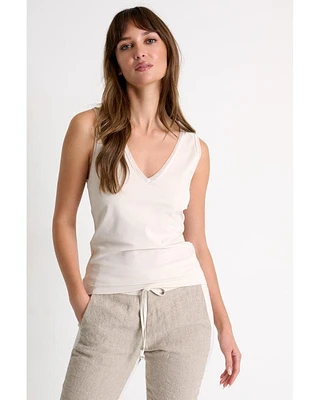 Shan Elisabeth Lycra V-Neck Tank Top
