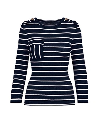 Smythe Nautical Knit Striped Sweater