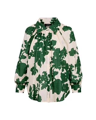 Smythe Gathered Floral Shirt