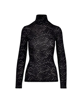 Smythe Snake Print Turtleneck