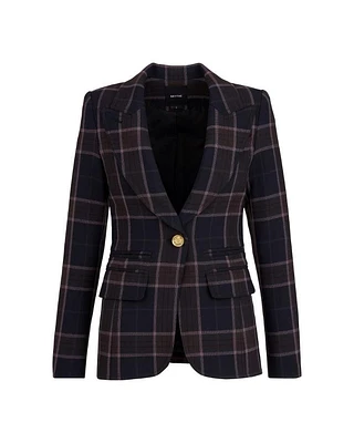 Smythe Hutton Rosewood Plaid Blazer