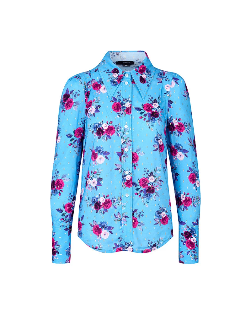 SMYTHE Floral Box Pleat Shirt