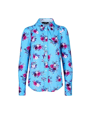 SMYTHE Floral Box Pleat Shirt