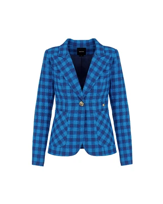 Smythe Blue Check Patach Pocket Duchess