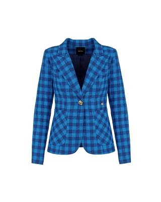 Smythe Blue Check Patach Pocket Duchess