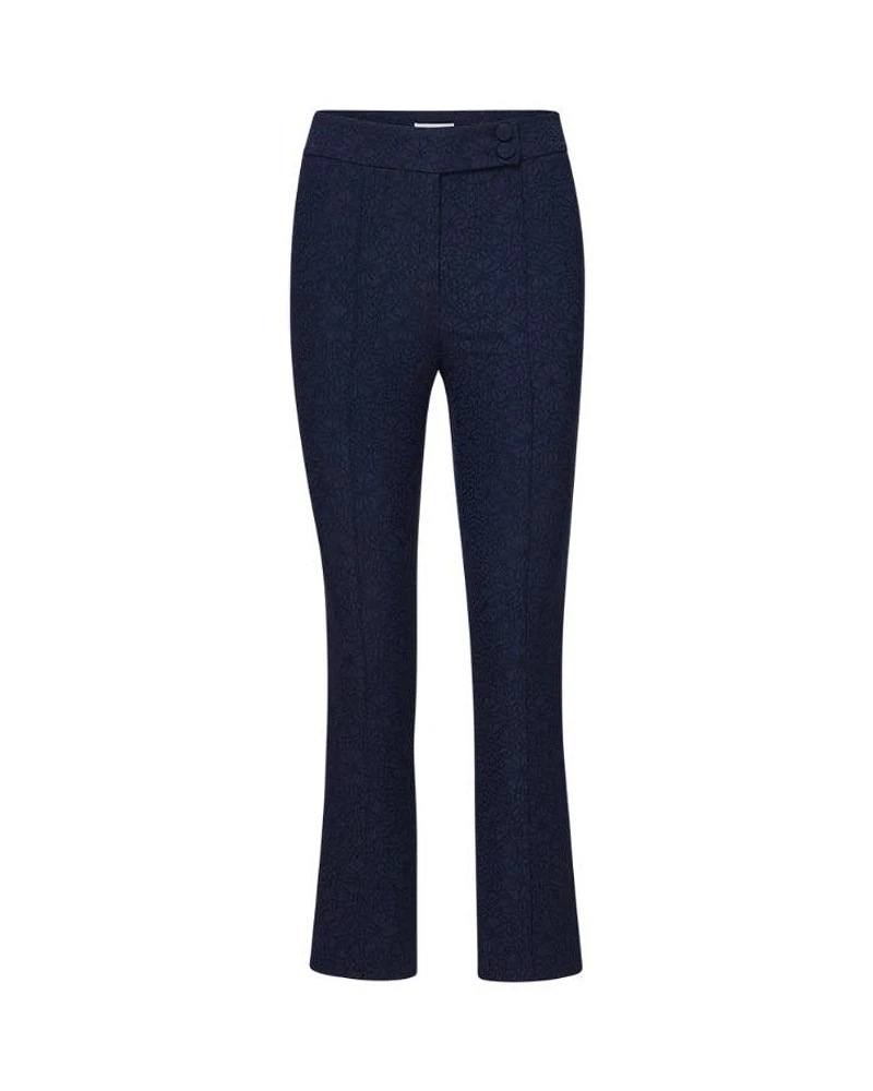 Veronica Beard Dell Jacquard Slim Cropped Pant