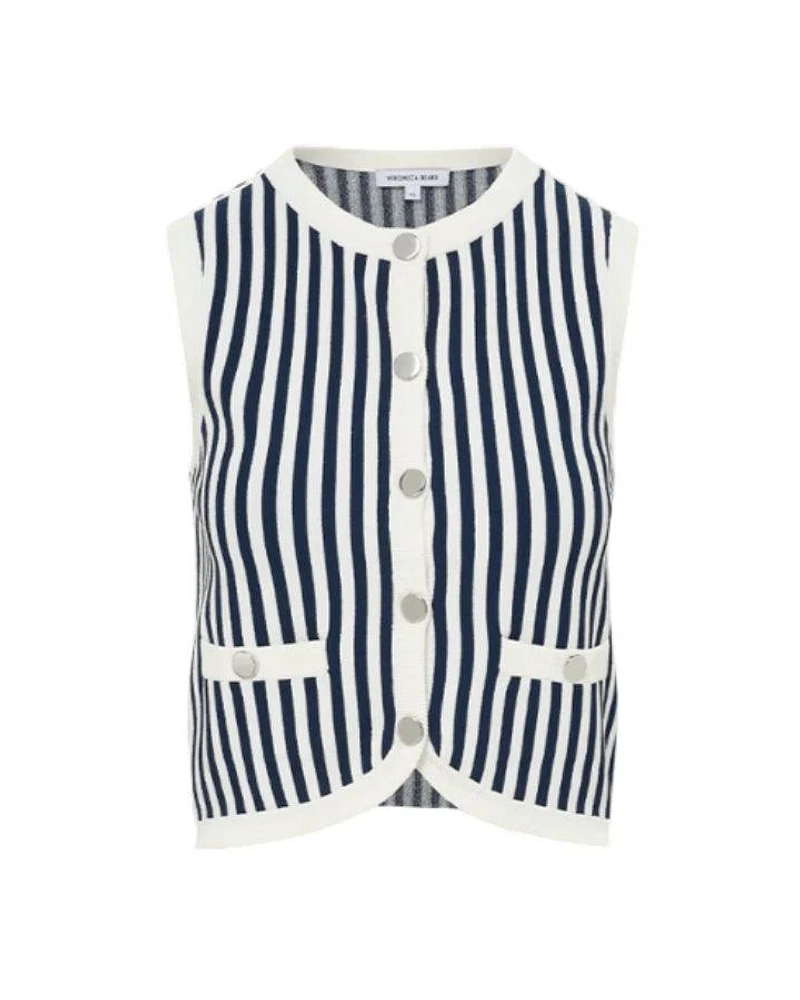 Veronica Beard Leland Stripe Vest