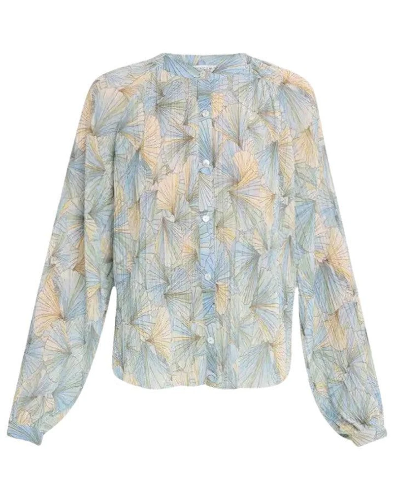 Veronica Beard Fennel Pleated Blouse