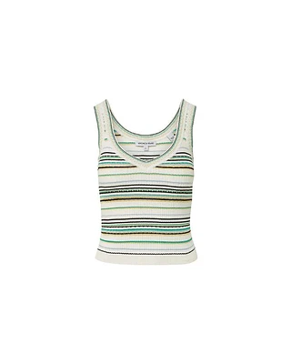 Veronica Beard Carlin Striped Knit Tank Top