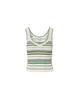 Veronica Beard Carlin Striped Knit Tank Top