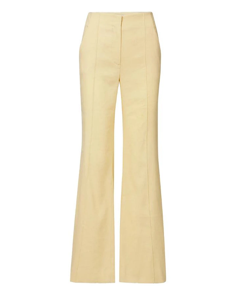 Veronica Beard Komi Stretch Linen Flare Pant