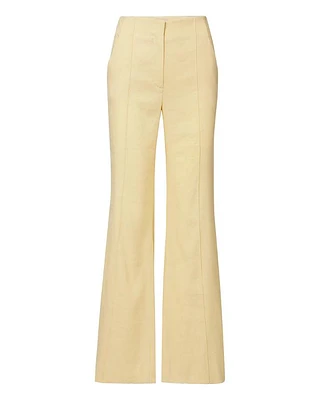 Veronica Beard Komi Stretch Linen Flare Pant
