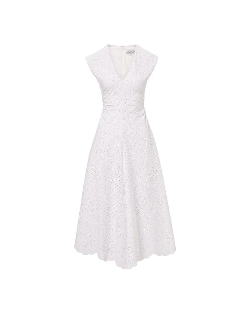 Veronica Beard Aven Eyelet Midi Dress