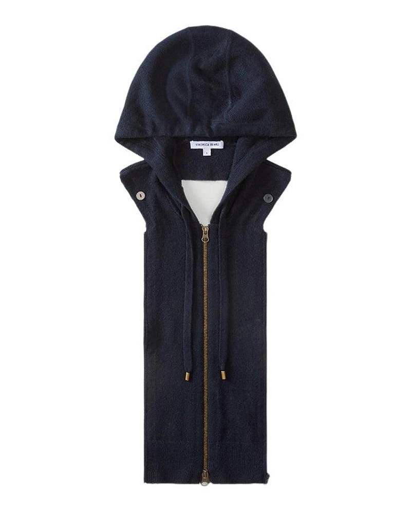 Veronica Beard Navy Cashmere Hoodie Dickey