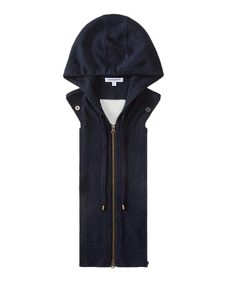 Veronica Beard Navy Cashmere Hoodie Dickey