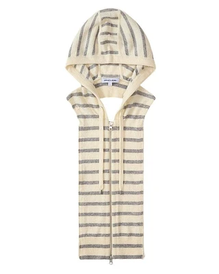 Veronica Beard Cashmere Hoodie Striped Dickey