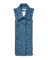 Veronica Beard Gretel Denim Eyelet Dickey
