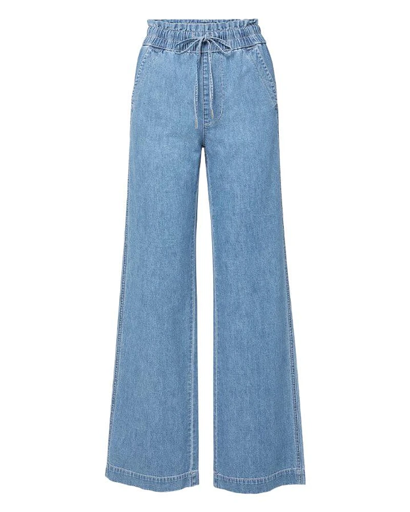 Veronica Beard Dunford Wide Leg Drawstring Jean