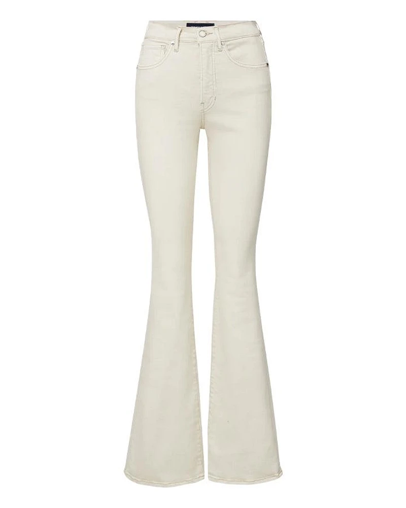 Veronica Beard Beverly Skinny Flare Pant Ecru