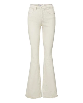 Veronica Beard Beverly Skinny Flare Pant Ecru